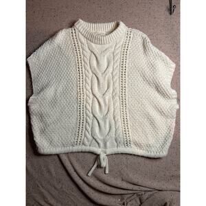 Cable knit acrylic blend fisherman core sweater vest XL universal thread